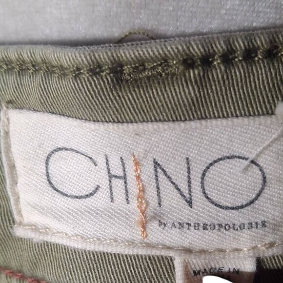 Anthropologie CHINO Wide-Leg Cropped Pants – Size 8 – Sage Green - Picture 7 of 8